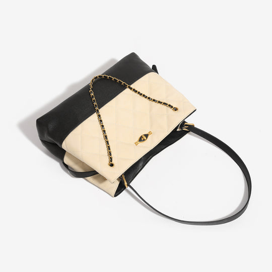 Damen Handtasche mit elegantem Steppmuster und luxuriösem Kettenhenkel Nord Taschen