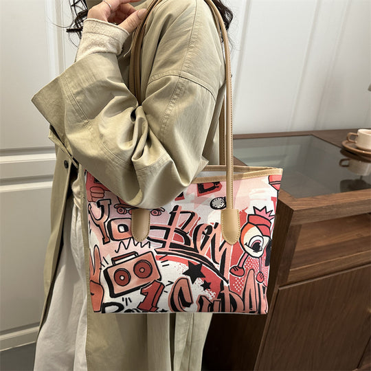 Damen Tote Bag mit fantasievollem Raumfahrtmotiv Nord Taschen
