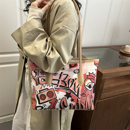 Damen Tote Bag mit fantasievollem Raumfahrtmotiv Nord Taschen