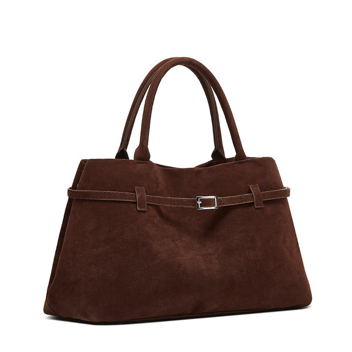 Damen Hobo-Tasche mit luxuriösem Wildleder-Finish und stilvollem Gurtakzent Nord Taschen