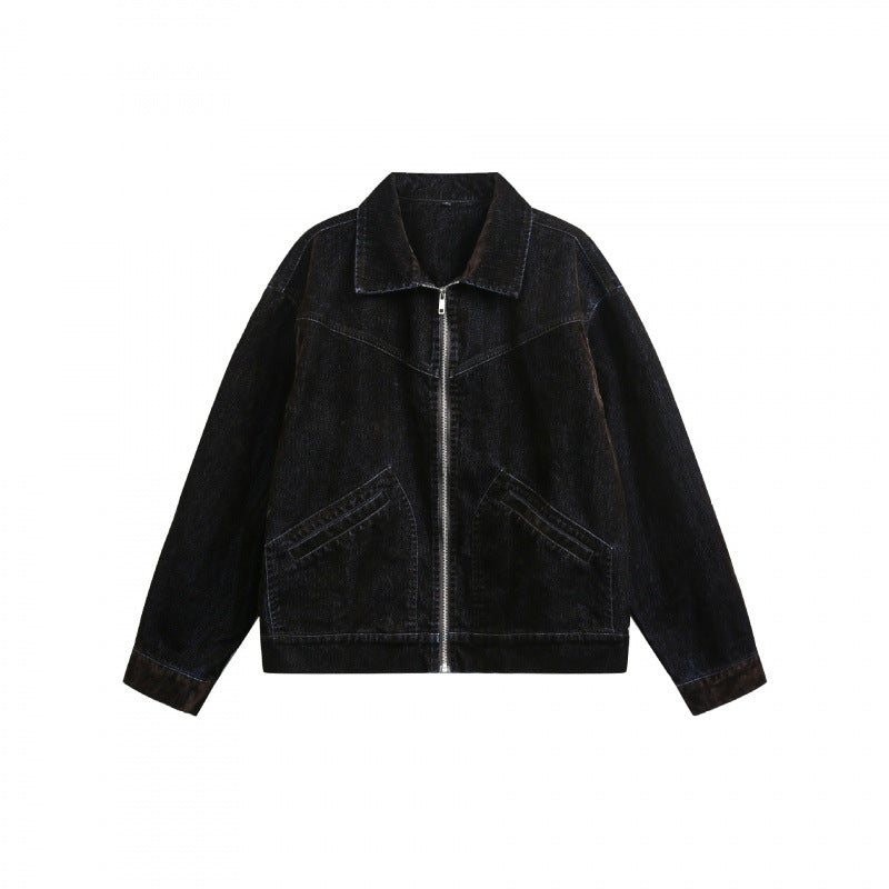 Herren Kastige Cord-Blousonjacke mit Metallreißverschluss, Hemdkragen und schrägen Eingrifftaschen Nord Taschen