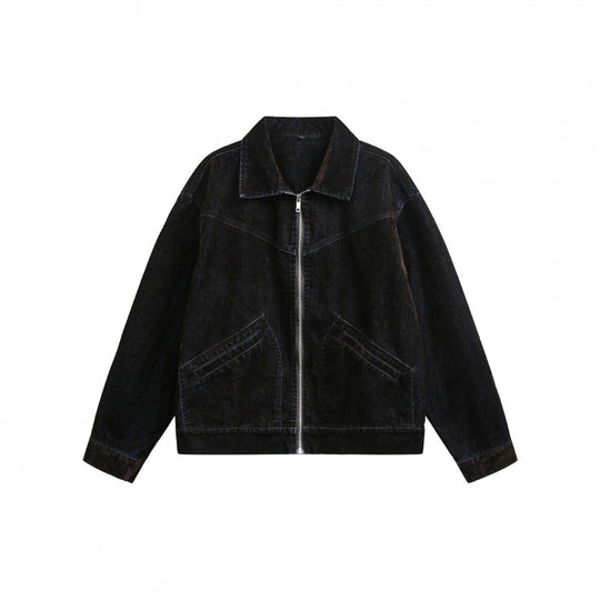 Herren Kastige Cord-Blousonjacke mit Metallreißverschluss, Hemdkragen und schrägen Eingrifftaschen Nord Taschen