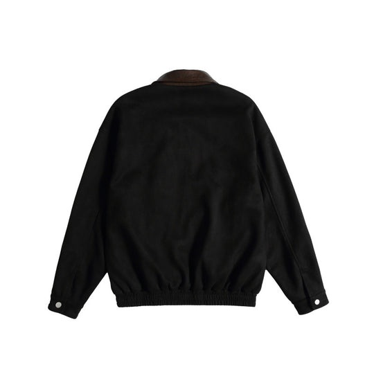 Damen Kurz geschnittene Boxy-Blousonjacke mit kontrastierendem Kunstlederkragen Nord Taschen