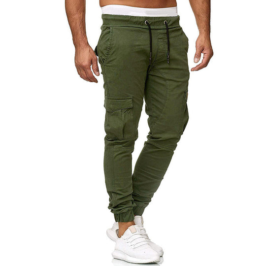 Herren Cargo-Joggerhose mit elastischem Bund, Kordelzug und tapered Bein Nord Taschen