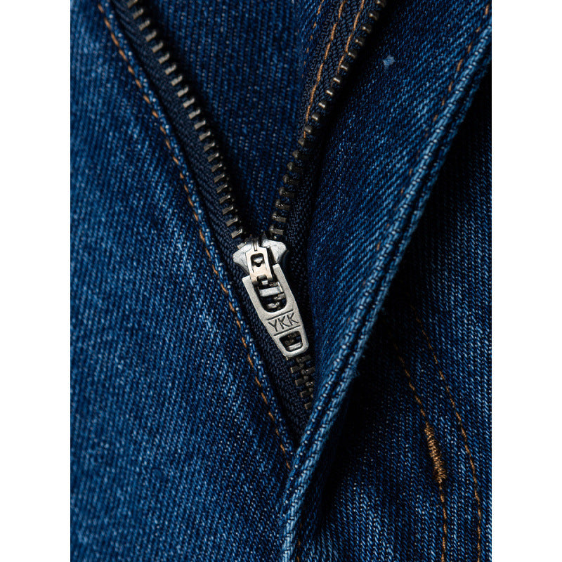 Damen Weite Denim-Jeans mit hoher Taille, geradem Bein und Fünf-Taschen-Design Nord Taschen
