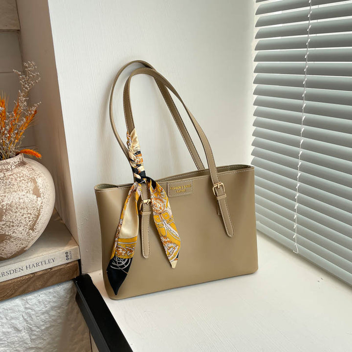 Damen elegante Handtasche mit modischem Schal-Akzent Nord Taschen