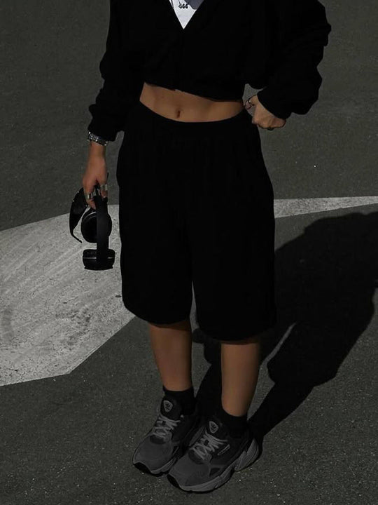Damen Sportliche Relaxed-Fit Shorts mit elastischem Bund und seitlichen Taschen Nord Taschen