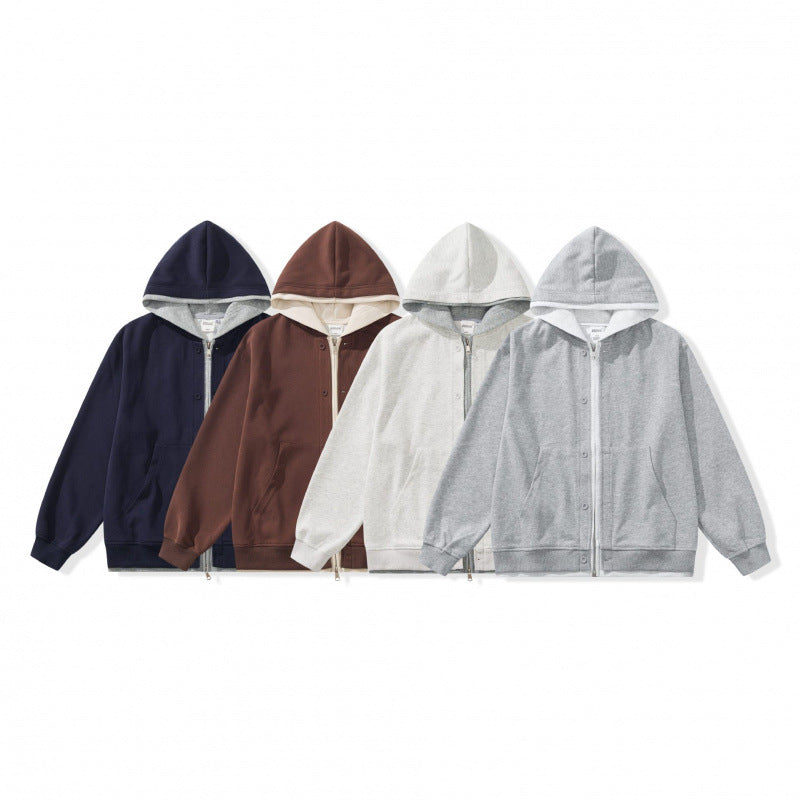 Unisex Oversize-Kapuzenjacke mit Doppelverschluss, Fleece-Innenfutter und Kängurutaschen Nord Taschen