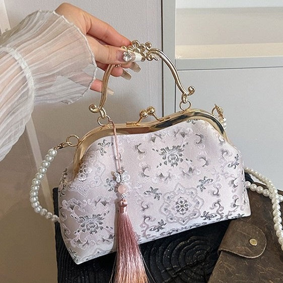 Damen elegante Handtasche mit kunstvollem Verschluss Nord Taschen