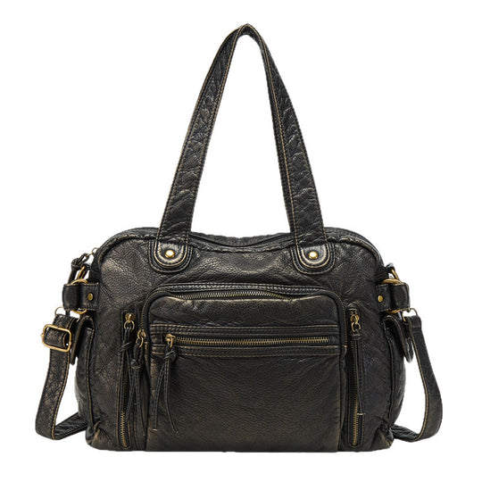 Damen Handtasche mit strukturiertem Design und dekorativen Metallakzenten Nord Taschen