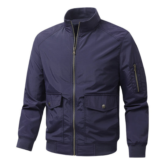 Herren Wind- und Wasserabweisende Urban-Bomberjacke mit Stehkragen und Mehrfach-Taschen Nord Taschen