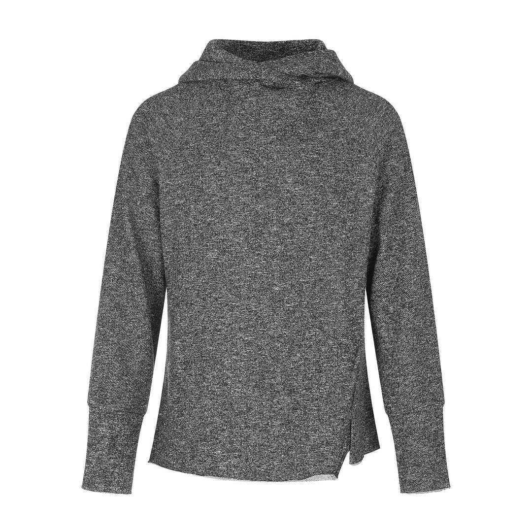Damen Fein strukturierter Strickpullover mit Schlauchkragen, Raglanärmeln und seitlichem Schlitz Nord Taschen