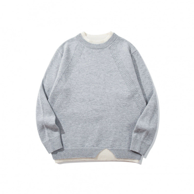 Unisex Feinstrickpullover mit Raglannaht und dreieckigem Saumbesatz Nord Taschen