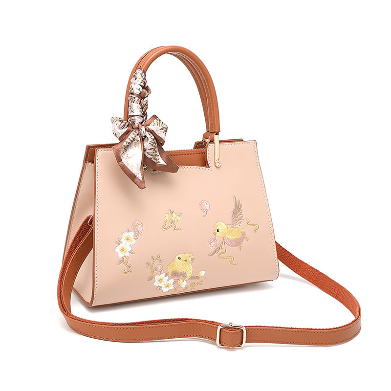 Damen modische Handtasche mit verspieltem Stickdesign Nord Taschen