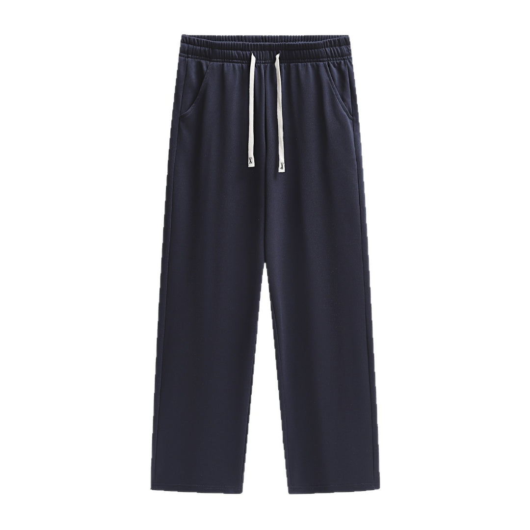 Herren Relaxed-Fit French-Terry Loungehose mit hohem Komfortbund und geradem Bein Nord Taschen