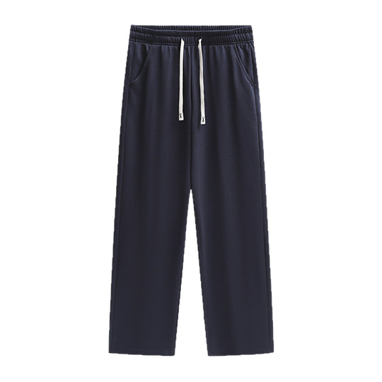 Herren Relaxed-Fit French-Terry Loungehose mit hohem Komfortbund und geradem Bein Nord Taschen