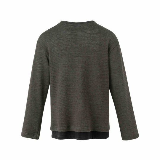 Herren Feinstrick-Pullover mit Rundhalsausschnitt und geradem Schnitt Nord Taschen