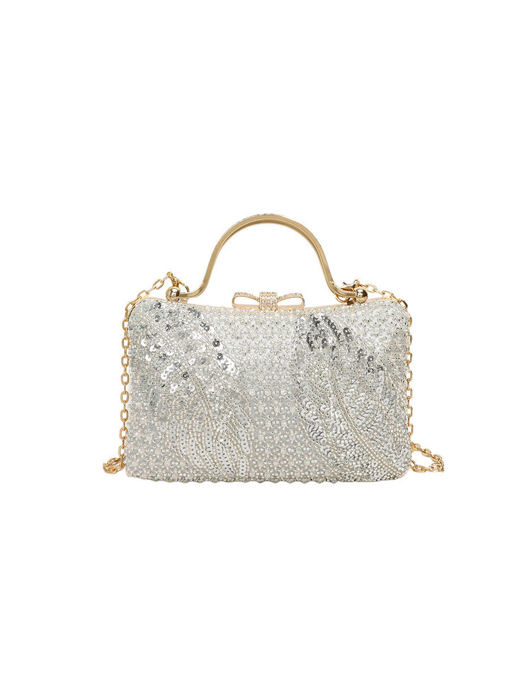 Damen glamouröse Clutch-Handtasche mit funkelndem Perlenbesatz Nord Taschen