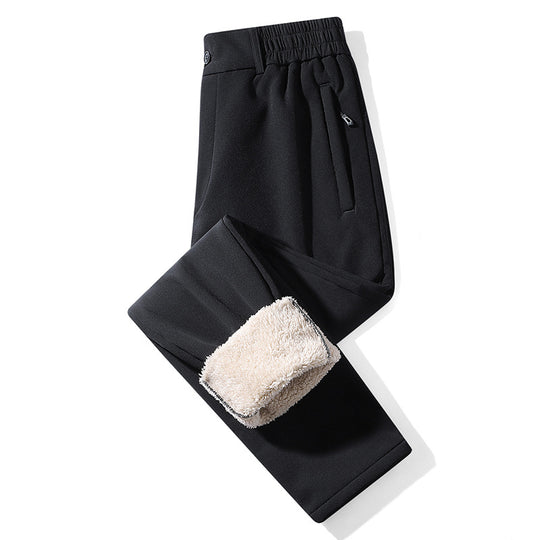 Herren Gefütterte Lounge-Hose mit Teddy-Innenfutter, elastischem Bund und Reißverschlusstaschen Nord Taschen