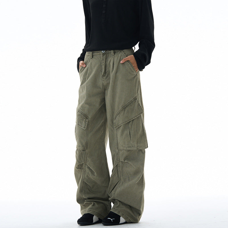 Damen weite Cargohose mit tiefem Schritt und aufgesetzten Taschen Nord Taschen