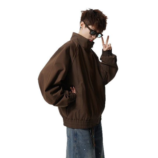 Unisex Oversized Windjacke mit Stehkragen und Raglanärmeln Nord Taschen