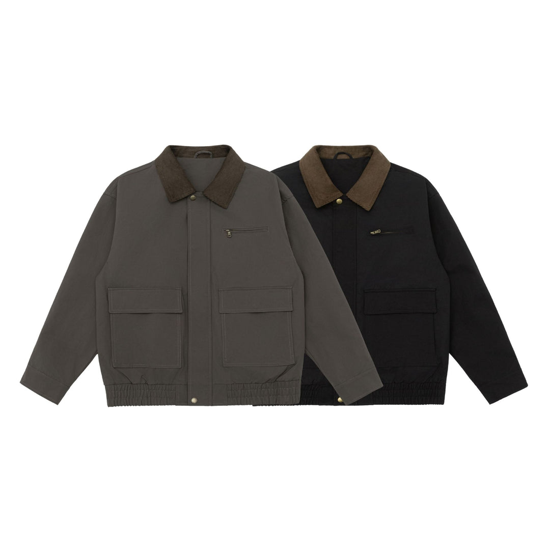 Herren Oversize Workwear-Jacke mit Kordkragen und großen Pattentaschen Nord Taschen
