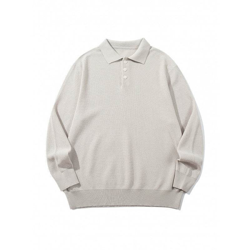 Unisex Boxy-Feinstrick-Poloshirt mit Henley-Knopfleiste, Rippbündchen und Raglanärmeln Nord Taschen