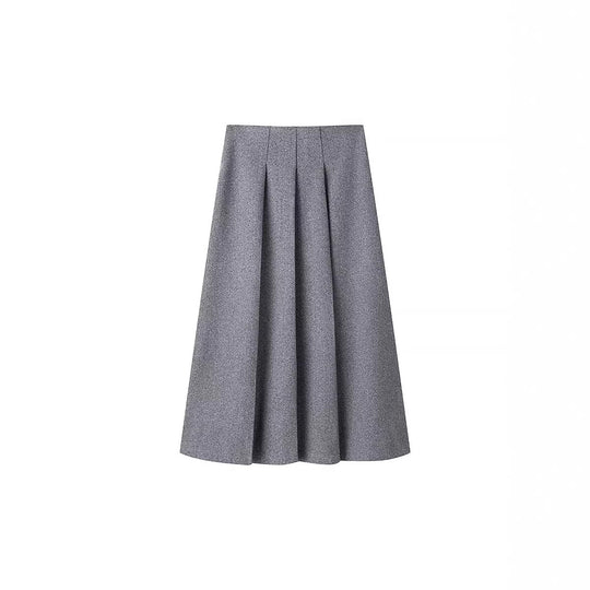 Damen Tailliertes Wollmix-Kostüm mit Kurzblazer und plisseeähnlichem Midirock Nord Taschen