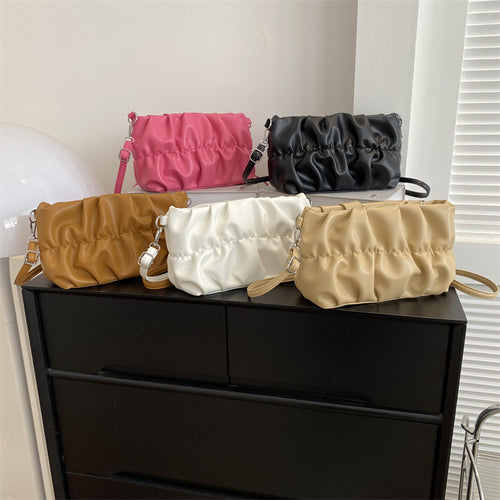 Damen trendige Clutch-Tasche mit Raffungen Nord Taschen