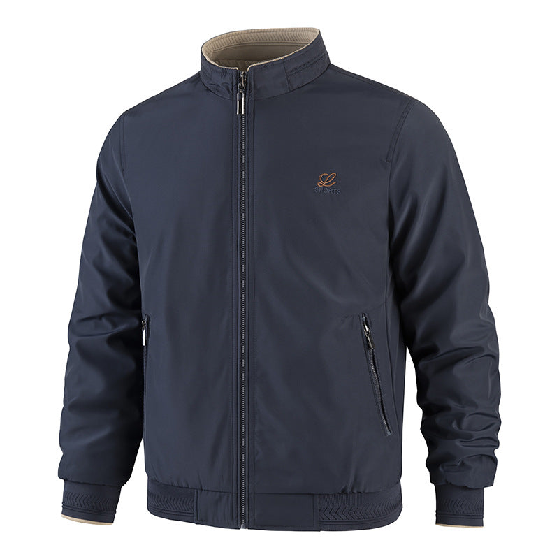 Herren Modische Freizeitjacke mit hohem Stehkragen und praktischen Taschen Nord Taschen