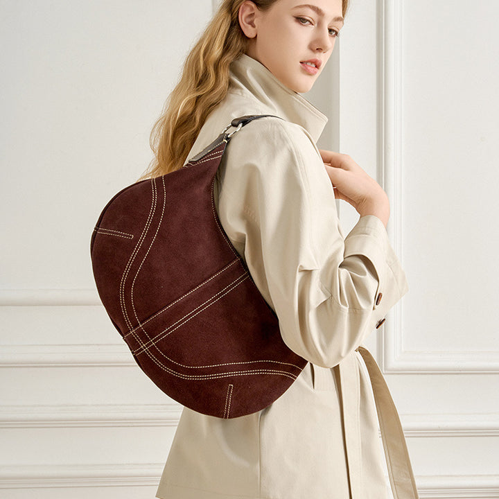 Damen Lederhandtasche mit modernen Akzenten Nord Taschen