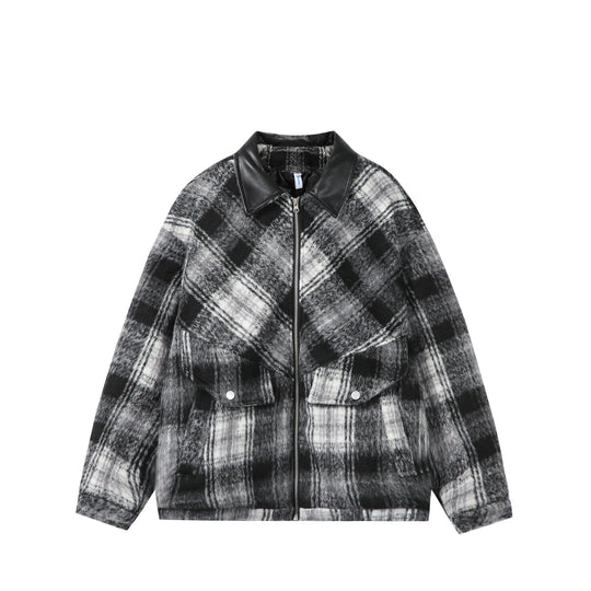 Unisex Boxy-Kurzblouson im Overshirt-Stil mit Kunstlederkragen und aufgesetzten Pattentaschen Nord Taschen