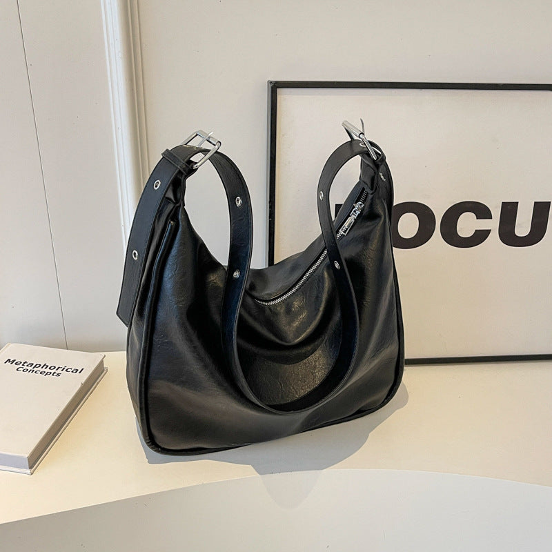 Damen Hobo-Tasche aus geschmeidigem Kunstleder mit verstellbarem Schulterriemen Nord Taschen