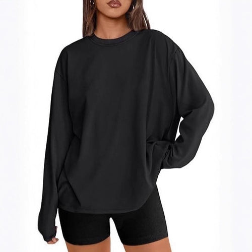 Damen Lässiger Oversized Pullover Nord Taschen