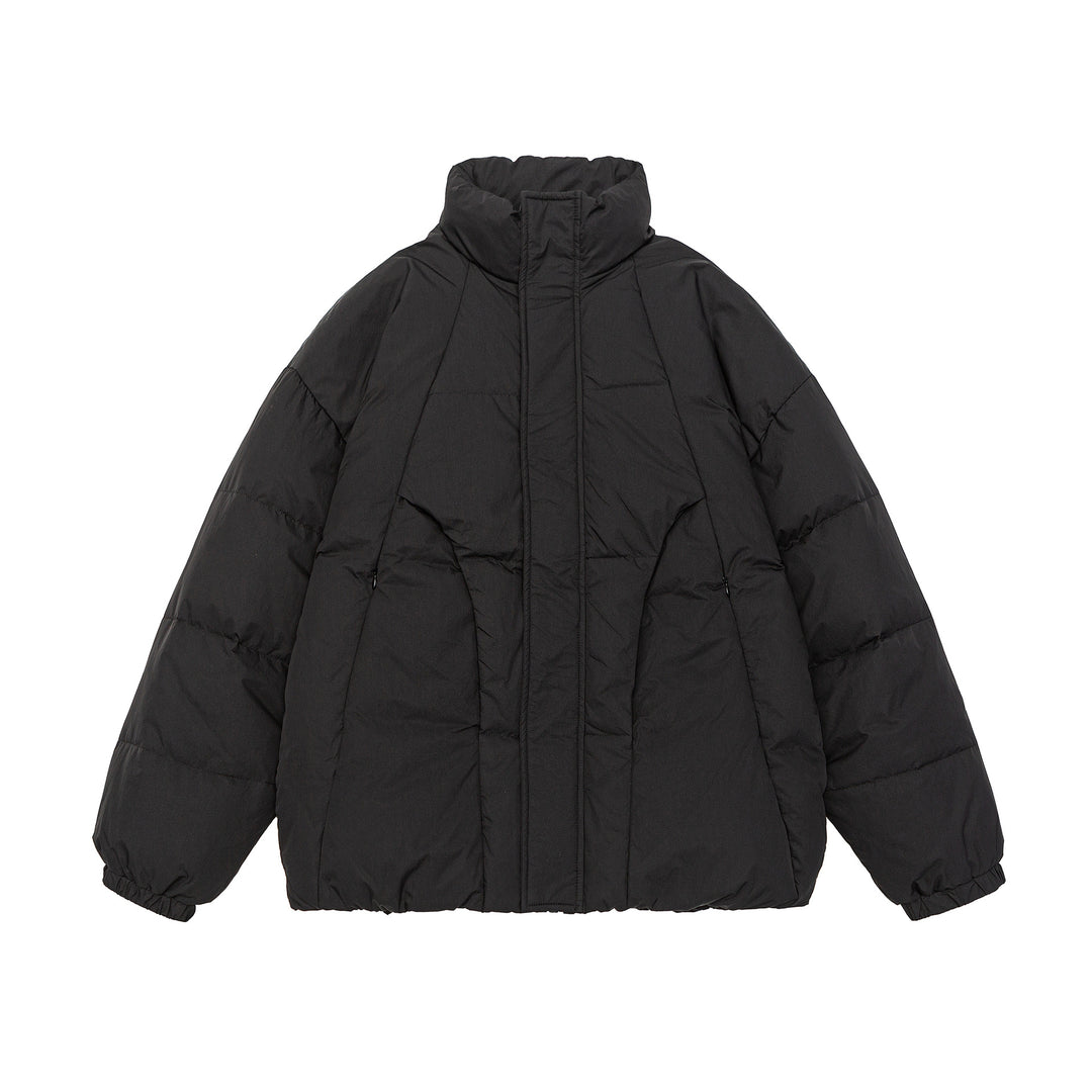 Damen Voluminöse Steppjacke mit hohem Stehkragen und winddichter Frontblende Nord Taschen