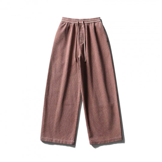 Unisex Weite Cordhose im Relaxed-Fit mit elastischem Bund, Tunnelzug und geradem Bein Nord Taschen