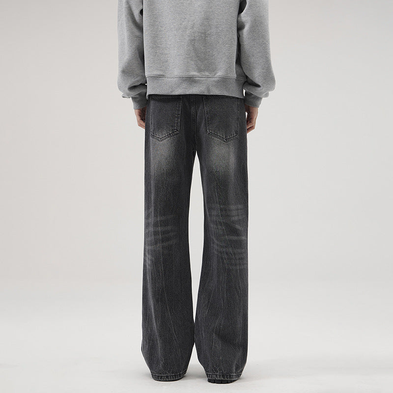 Herren Extraweite Vintage-Baggy-Jeans mit tiefem Schritt und weitem Saum Nord Taschen