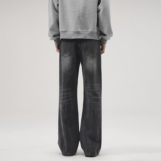 Herren Extraweite Vintage-Baggy-Jeans mit tiefem Schritt und weitem Saum Nord Taschen