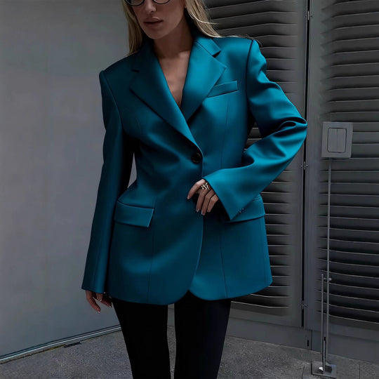 Damen Stilvoller Oversize-Blazer Nord Taschen