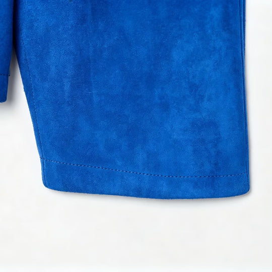 Damen Kurzjacke im Kimono‑Stil aus Veloursoptik mit Schalkragen und Bindegürtel Nord Taschen