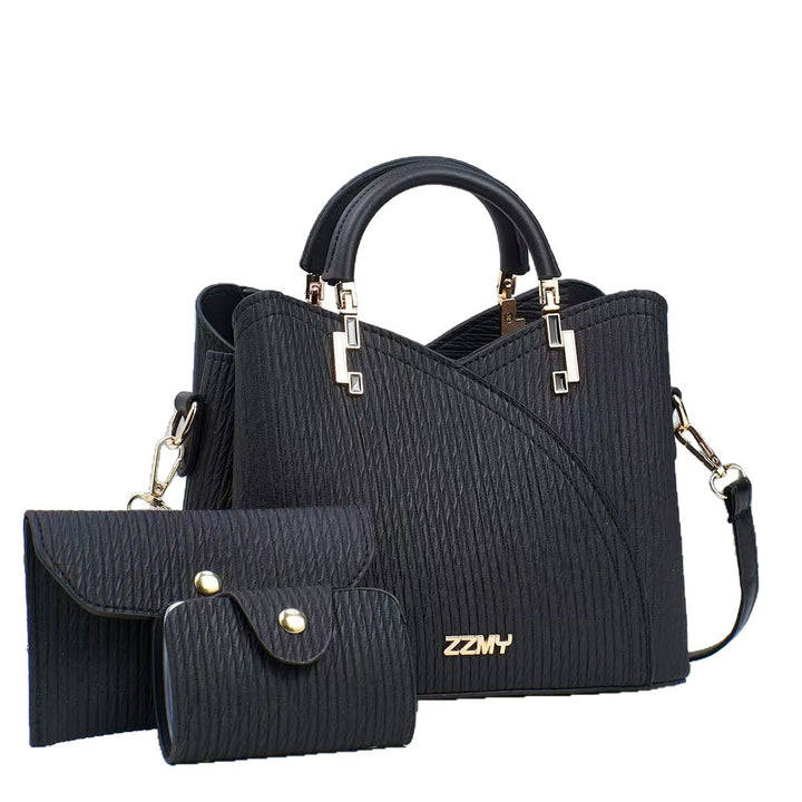 Damen Designer-Handtasche mit strukturiertem Obermaterial und abnehmbarer Mini-Clutch Nord Taschen