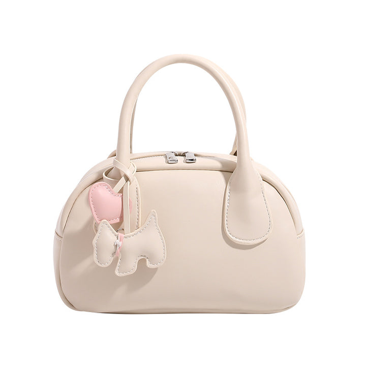Damen Handtasche im modernen Retro-Stil mit süßem Anhänger Nord Taschen