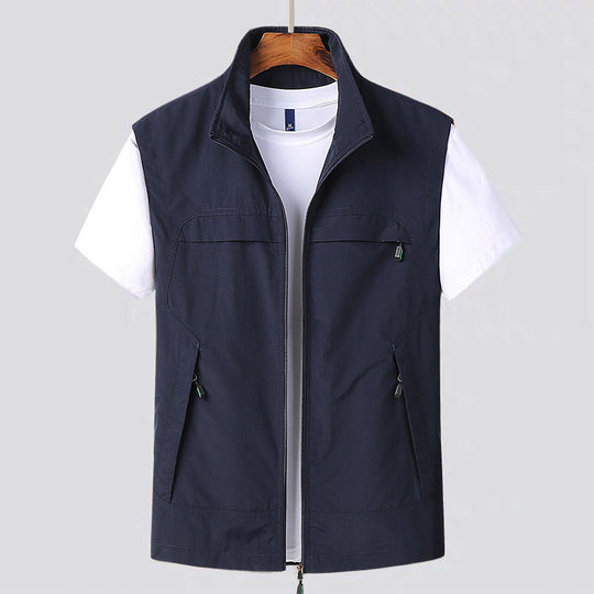 Herren Outdoor-Utility-Weste mit Mesh-Futter und Reißverschluss-Taschen Nord Taschen