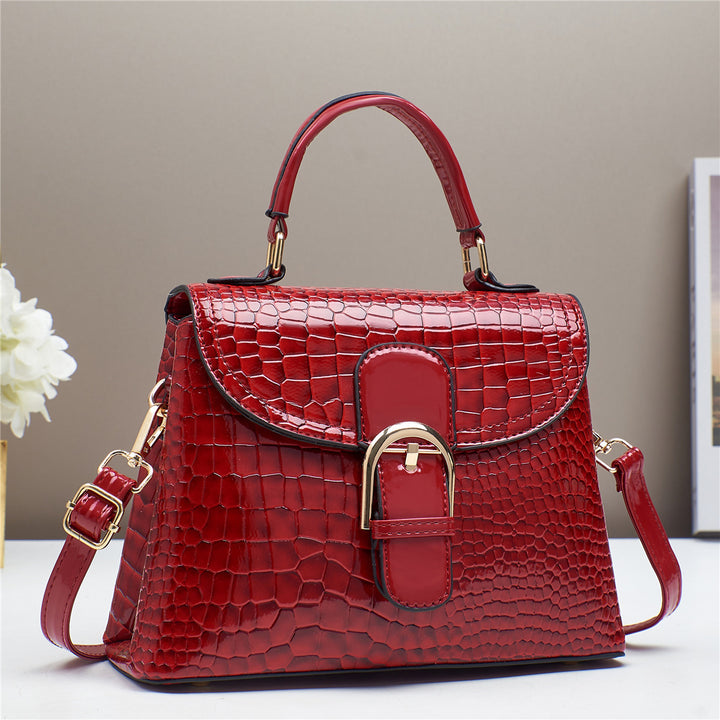 Damen elegante Handtasche mit luxuriösem Kroko-Design Nord Taschen
