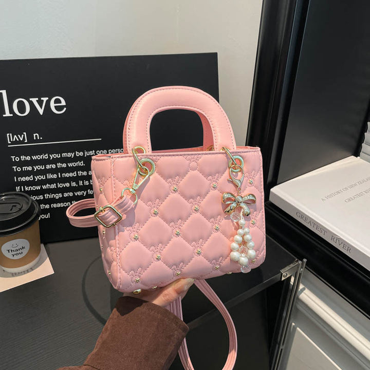 Damen elegante Umhängetasche mit goldenem Verschluss Nord Taschen