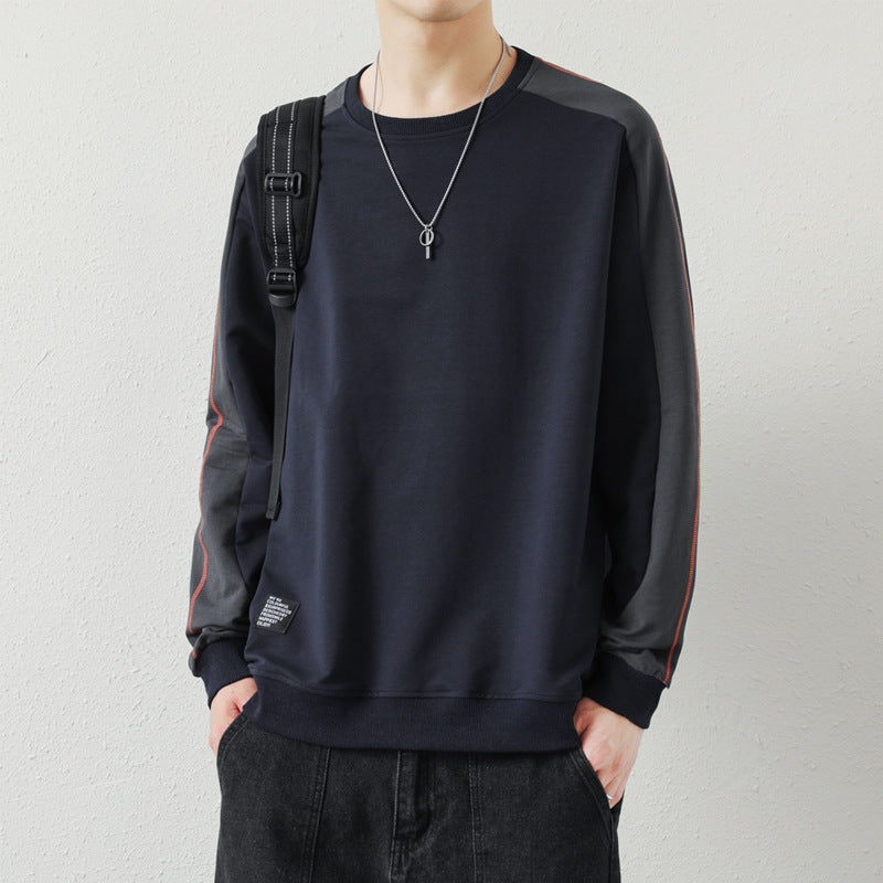 Herren Oversize-Sweatshirt mit kontrastierenden Ärmeln, Flachnaht-Details und Rippbündchen Nord Taschen