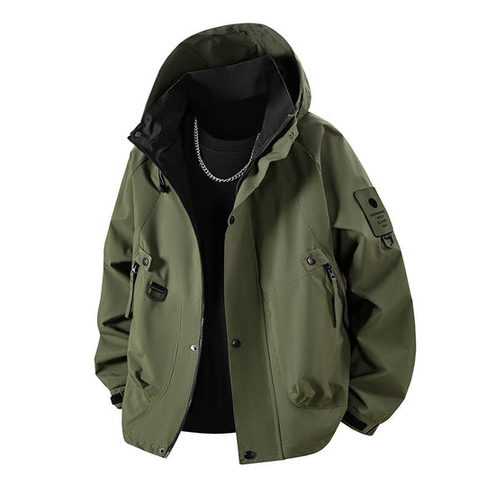 Herren Technische Utility‑Fieldjacke mit Kapuze, wasserabweisender Hülle & Multi‑Taschen Nord Taschen