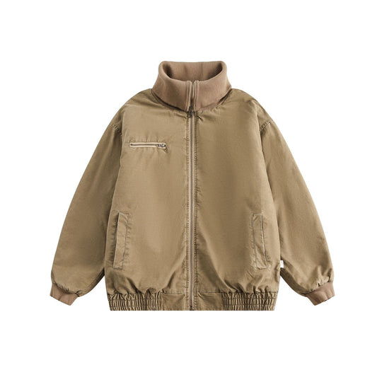 Unisex Oversize-Bomberjacke mit hohem Rippkragen und elastischem Saum Nord Taschen