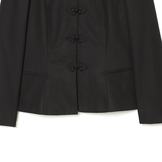Damen Kurzjacke im Mandarin-Stil mit traditionellen Kordelknöpfen und schmaler Silhouette Nord Taschen
