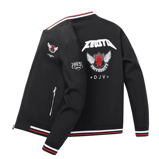 Herren Modische Bomberjacke mit Patch-Design Nord Taschen